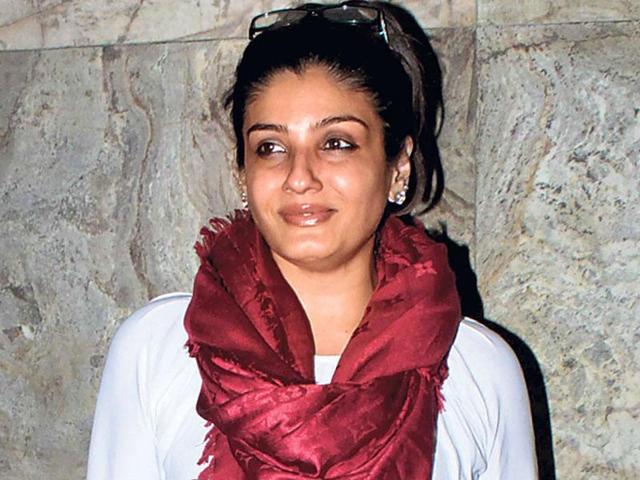 Raveena Tandon spotted at a movie screening in Santacruz, Mumbai. (Photo: Shakti Yadav)