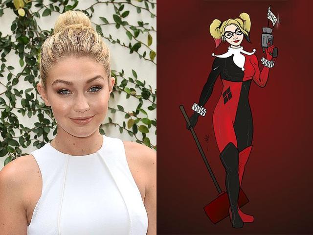 Gigi Hadid as Harley Quinn.