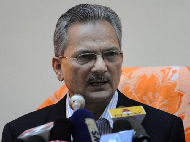 A file picture shows Nepal's then-prime minister Baburam Bhattarai delivering an address after taking office in Kathmandu. Nepal's former Maoist premier Baburam Bhattarai resigned from his party and parliament. (AFP Photo) A file picture shows Nepal's then-prime minister Baburam Bhattarai delivering an address after taking office in Kathmandu. Nepal's former Maoist premier Baburam Bhattarai resigned from his party and parliament. (AFP Photo)