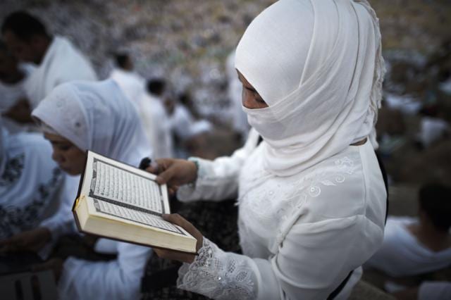Muslim pilgrims join one of the haj rituals on Mount Arafat near Mecca. (AFP) Muslim pilgrims join one of the haj rituals on Mount Arafat near Mecca. (AFP)