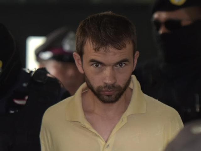 File photo of Adem Karadag. Thai police on September 26, 2015 said a foreigner held in custody over last month’s deadly Bangkok attack was the same yellow-shirted man seen on CCTV placing a rucksack at the shrine moments before the blast. A police spokesman said the probe now revealed the first arrested suspect, a man police identified as Adem Karadag whose nationality remains unconfirmed, was the bomber. (AFP File Photo) File photo of Adem Karadag. Thai police on September 26, 2015 said a foreigner held in custody over last month’s deadly Bangkok attack was the same yellow-shirted man seen on CCTV placing a rucksack at the shrine moments before the blast. A police spokesman said the probe now revealed the first arrested suspect, a man police identified as Adem Karadag whose nationality remains unconfirmed, was the bomber. (AFP File Photo)