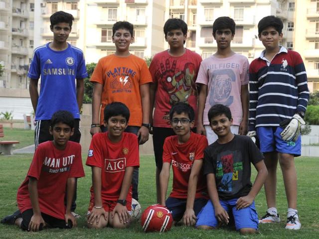 Gurgaon’s Park View City 2 Dinamoes football team are all set to participate in the 2015 HT GIFA tournament. (Parveen Kumar/HT Photo) Gurgaon’s Park View City 2 Dinamoes football team are all set to participate in the 2015 HT GIFA tournament. (Parveen Kumar/HT Photo)