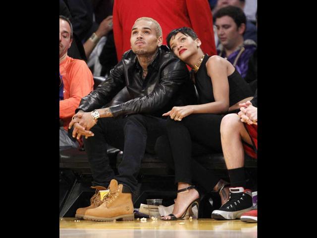 Chris Brown and Rihanna in happier times. Chris Brown and Rihanna in happier times.