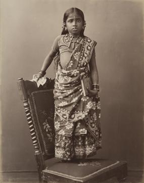 Scowen &amp; Co. A young Tamil, Hindu girl, Albumen Print, 1890, 261 x 250 mm