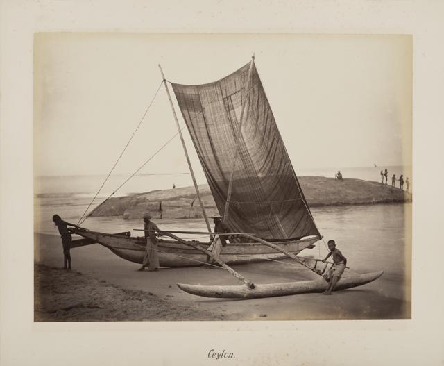 Skeen &amp; Co. Catamarans, Ceylon Albumen Print, 1880s, 208 x 274 mm