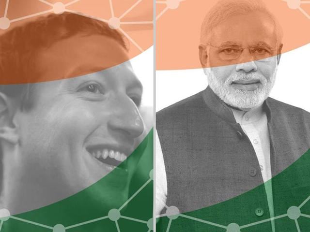 Combination photo of Facebook founder Mark Zuckerberg and Prime Minister Narendra Modi. Combination photo of Facebook founder Mark Zuckerberg and Prime Minister Narendra Modi.