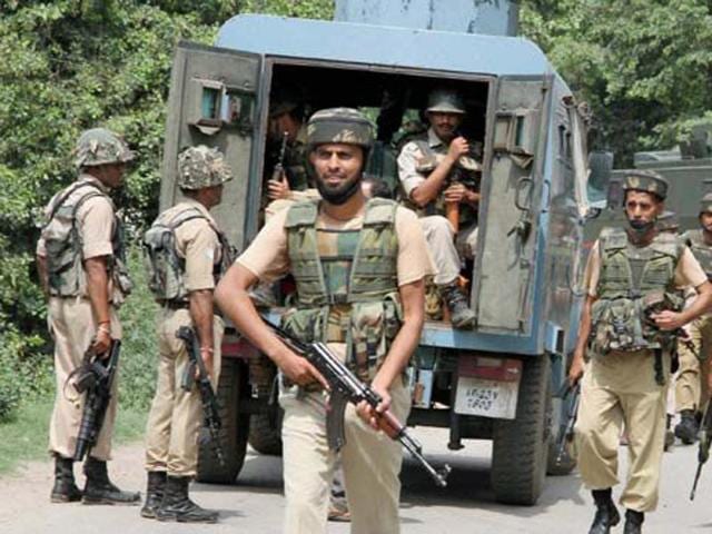 Security forces during a terrorist attack on a convoy of Border Security Force (BSF) on the Jammu-Srinagar National Highway in Udhampur district of Jammu and Kashmir. (PTI File Photo) Security forces during a terrorist attack on a convoy of Border Security Force (BSF) on the Jammu-Srinagar National Highway in Udhampur district of Jammu and Kashmir. (PTI File Photo)