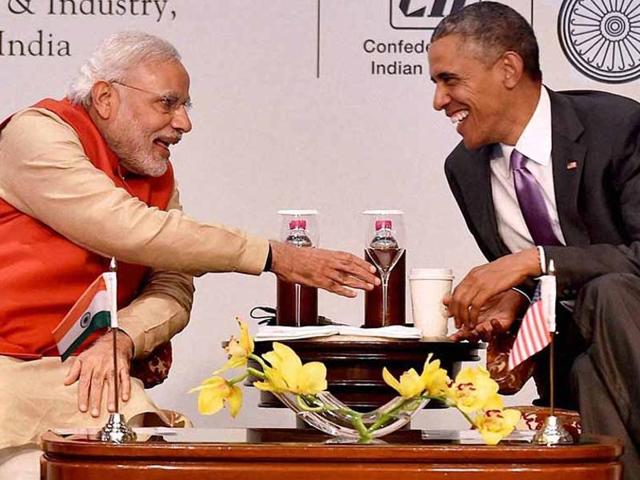PM Narendra Modi shared a photo on Instagram with US President Barack Obama during the recording of the radio programme 'Mann ki Baat'. (File Photo) PM Narendra Modi shared a photo on Instagram with US President Barack Obama during the recording of the radio programme 'Mann ki Baat'. (File Photo)