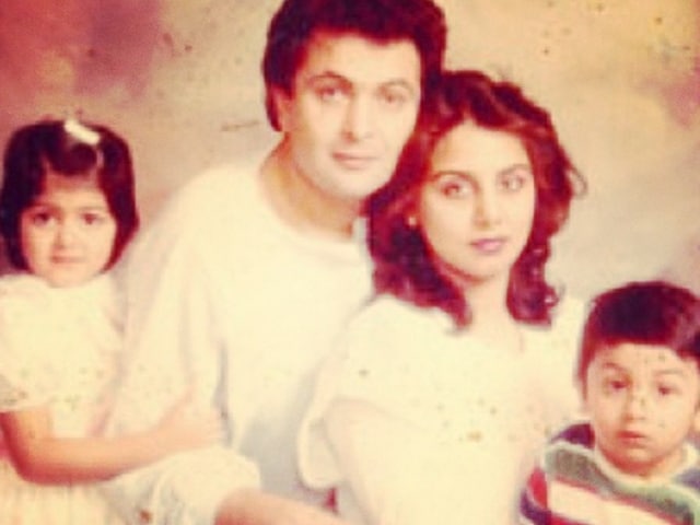 Neetu Kapoor posted a throwback family picture with husband Rishi, daughter Riddhima and son Ranbir. Neetu posted these images on Instagram over the months. (Instagram/@Neetu54)