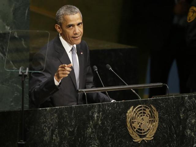 United States President Barack Obama addresses the 70th session of the United Nations General Assembly at UN headquarters. (AP Photo) (AP) United States President Barack Obama addresses the 70th session of the United Nations General Assembly at UN headquarters. (AP Photo) (AP)