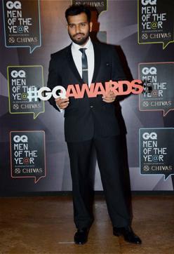 Cricketer Rohit Sharma, who attended the event with his fiance Ritika Sajdeh, was adjudged the ‘Sportsman of the Year’. (PTI)