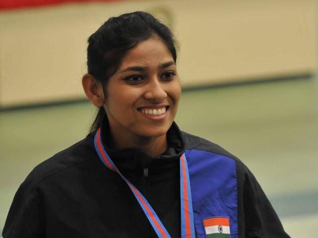 Ayonika Paul won bronze in the 10m air rifle event at the 8th Asian Air Gun Championship in New Delhi on September 28, 2015. (Vipin Kumar/HT Photo) Ayonika Paul won bronze in the 10m air rifle event at the 8th Asian Air Gun Championship in New Delhi on September 28, 2015. (Vipin Kumar/HT Photo)