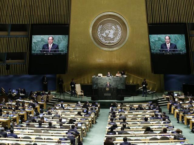 World leaders during the 70th session General Debate of the United Nations General Assembly at UN headquarters in New York. (EPA) World leaders during the 70th session General Debate of the United Nations General Assembly at UN headquarters in New York. (EPA)