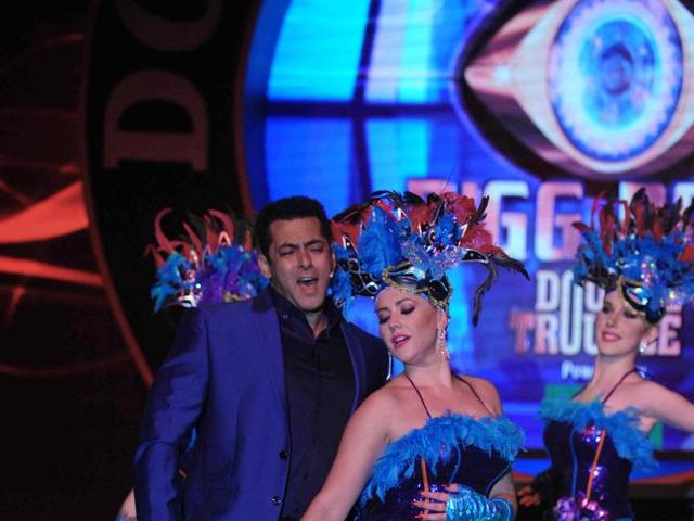 Salman Khan was his funny best during the launch of reality television show Bigg Boss 9 in Mumbai on September. (AFP)