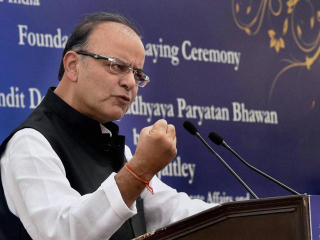 Minister of finance & corporate affairs Arun Jaitley during the laying foundation stone of new building of Tourism Ministry in New Delhi. (PTI File Photo) Minister of finance & corporate affairs Arun Jaitley during the laying foundation stone of new building of Tourism Ministry in New Delhi. (PTI File Photo)