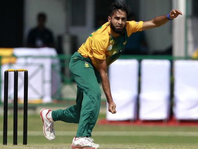New Delhi, India, 29Sep. 2015: South Africa`s bowler Imran Tahir in action against India A player Mayank Agarwal during the practice T20 match between India A vs South Africa at Palam Air Force ground, in New Delhi, India on Tuesday, 29 September, 2015. Photo by Sanjeev Verma/ Hindustan times (Sanjeev Verma/HT Photo) New Delhi, India, 29Sep. 2015: South Africa`s bowler Imran Tahir in action against India A player Mayank Agarwal during the practice T20 match between India A vs South Africa at Palam Air Force ground, in New Delhi, India on Tuesday, 29 September, 2015. Photo by Sanjeev Verma/ Hindustan times (Sanjeev Verma/HT Photo)