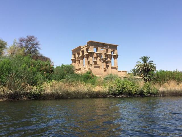 The Philae Temple near Aswan, Egypt. The temple was nearly lost under water when the Aswan dam was built in the 1960s. It was then restored by a joint operation between the Egyptian government and UNESCO. (AP)