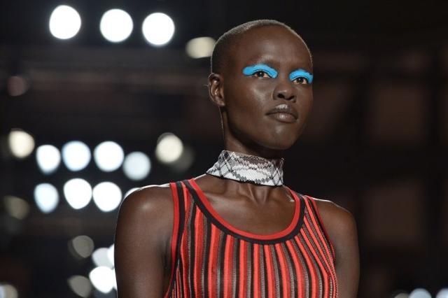 At Missoni and a number of other designers, the makeup was ultra colorful, with an XXL dash of color on the eyelids that reach to the eyebrows, if not more. (AFP) At Missoni and a number of other designers, the makeup was ultra colorful, with an XXL dash of color on the eyelids that reach to the eyebrows, if not more. (AFP)