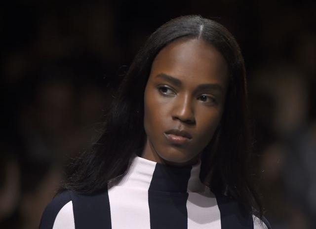 Once again, the natural look was the catwalk trend at Iceberg. Hair was parted in the middle for a ruffled flair. (AFP) Once again, the natural look was the catwalk trend at Iceberg. Hair was parted in the middle for a ruffled flair. (AFP)