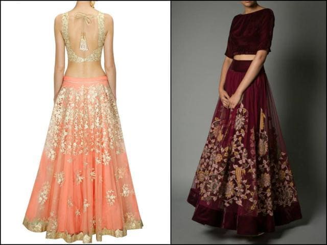 Peach and Marsala colour dresses could be big hits this season. (Pernia’s Pop-Up Shop and Neeta Lulla) Peach and Marsala colour dresses could be big hits this season. (Pernia’s Pop-Up Shop and Neeta Lulla)