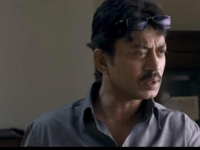 Irrfan Khan plays an investigating officer in Talvar, a film based on the 2008 Aarushi murder case. The movie releases on October 2. (YOUTUBE)