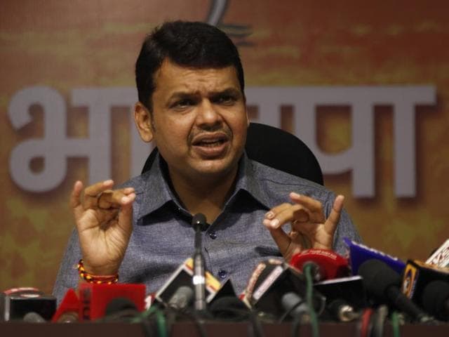 Maharashtra chief minister Devendra Fadnavis addressing media during a press conference at BJP office in Mumbai.(HT File Photo) Maharashtra chief minister Devendra Fadnavis addressing media during a press conference at BJP office in Mumbai.(HT File Photo)