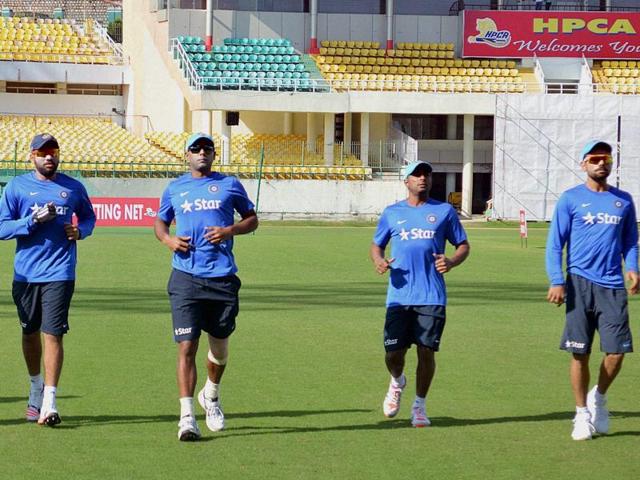 Team India players during a practice session at International Cricket Stadium in Dharamshala ahead of the start of the Nelson Mandela- Mahatma Gandhi T20 series starting on October 2, 2015. (PTI Photo) Team India players during a practice session at International Cricket Stadium in Dharamshala ahead of the start of the Nelson Mandela- Mahatma Gandhi T20 series starting on October 2, 2015. (PTI Photo)