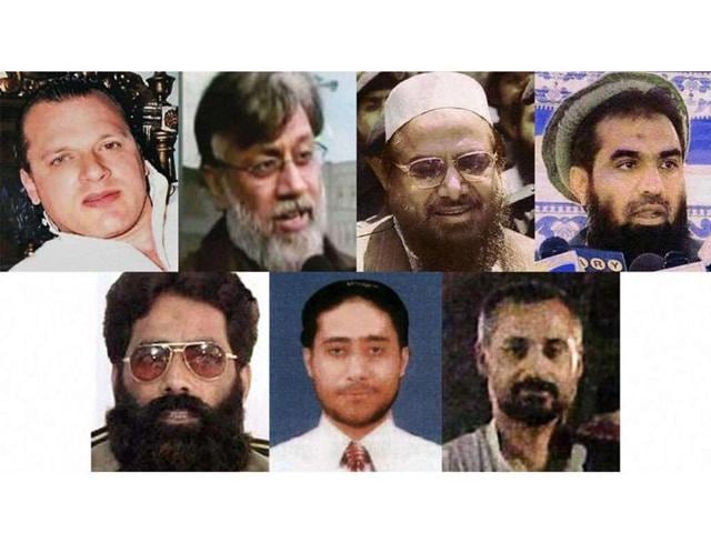 This collage shows photos of sevem 26/11 Mumbai attacks accused. In the top row, David Headley, Tahawwur Rana, HafizSaeed, Zaki-ur-Rehman Lakhvi, and in the second row Ilyas Kashmiri, Sajjid Majid and Abdur-Rehman Pasha. (PTI File Photos) This collage shows photos of sevem 26/11 Mumbai attacks accused. In the top row, David Headley, Tahawwur Rana, HafizSaeed, Zaki-ur-Rehman Lakhvi, and in the second row Ilyas Kashmiri, Sajjid Majid and Abdur-Rehman Pasha. (PTI File Photos)