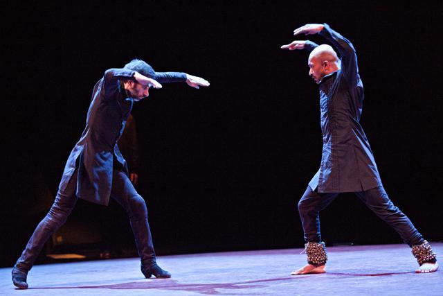 Akram Khan (right) a contemporary kathak dancer, teams up with Israel Galvan (left) to showcase sacred symbols from Indian and Spanish culture (Jean Louis Fernandez)