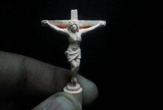 A carving of Jesus. (Sachin Sanghe)