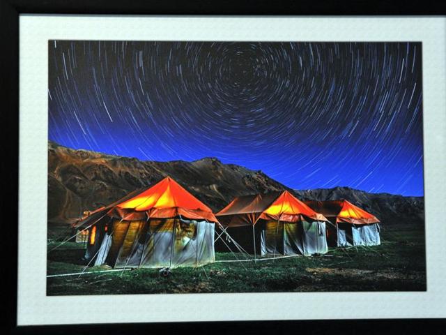 Circle of life: ‘Sarchu Circle’ by Jagjit Singh  (Keshav Singh/HT Photo) 