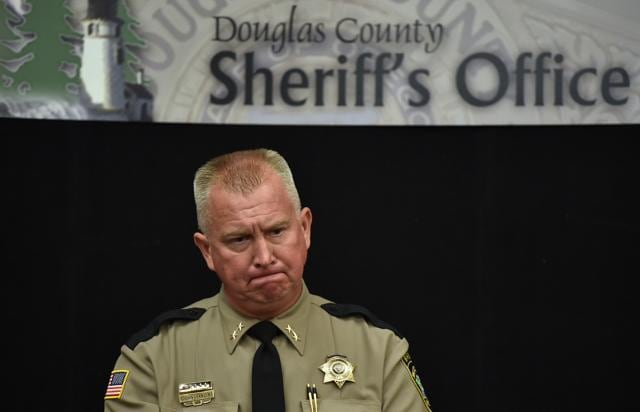 Douglas County Sheriff John Hanlin speaks to media in Roseburg, Oregon on October 2, 2015. (AFP) Douglas County Sheriff John Hanlin speaks to media in Roseburg, Oregon on October 2, 2015. (AFP)