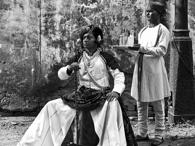 Sumant Jayakrishnan, a scenographer and Devanagari calligraphist, who is passionate about fiction, with Laxmi Malakar, JJ Valaya’s former chauffeur, “a soft speaker, gentle soul”. (JJ Valaya) 