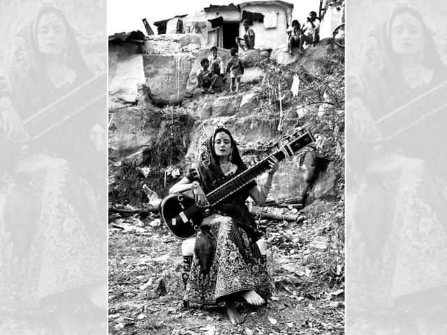 Artist and punctilious rebel Malavika Tiwari. Picture made at the slums on a hillock in Vasant Vihar. (JJ Valaya)