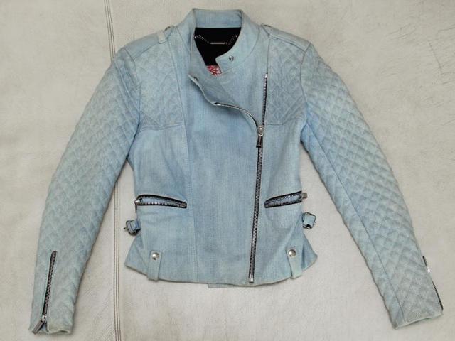A denim jacket from her collection, Bhatia also owns a number of brightly coloured jackets (Pramod Thakur/ Hindustan Times)