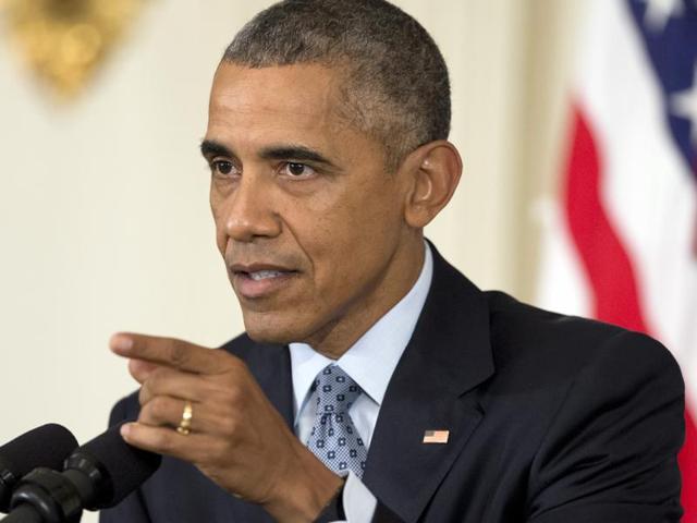 US President Barack Obama speaks to reporters in the State Dining Room of the White House in Washington. Obama is rejecting Russia's military campaign in Syria, saying that it fails to distinguish between terrorist groups and moderate rebel forces with a legitimate interest in a negotiated end to the civil war. (AP Photo) US President Barack Obama speaks to reporters in the State Dining Room of the White House in Washington. Obama is rejecting Russia's military campaign in Syria, saying that it fails to distinguish between terrorist groups and moderate rebel forces with a legitimate interest in a negotiated end to the civil war. (AP Photo)