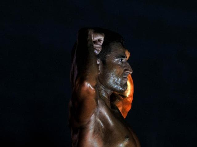 Body-building has grown in popularity recently with hundreds of gyms flourishing in the region. (Nitin Kanotra / HT)