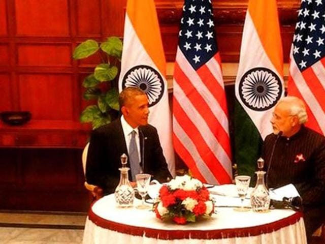 PM Narendra Modi shared a photo on Instagram of his with US President Barack Obama during the recording of the radio programme 'Mann ki Baat'. (File Photo) PM Narendra Modi shared a photo on Instagram of his with US President Barack Obama during the recording of the radio programme 'Mann ki Baat'. (File Photo)