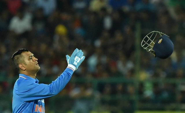 Indian captain M S Dhoni during the first T20 match between India and South Africa in Dharamshala on Friday. (PTI)