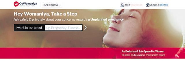 OoWomaniya started in 2013, is a website that has 75 doctors dealing with over 20 issues associated with menstruation, breast care, pregnancy, sex, relationships and fitness.