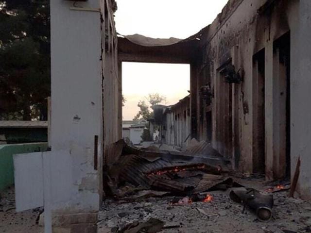 In this photograph released by Medecins Sans Frontieres (MSF) Afghan MSF surgeons work in an undamaged part of the MSF hospital in Kunduz after the operating theatres were destroyed in an air strike. (AFP) In this photograph released by Medecins Sans Frontieres (MSF) Afghan MSF surgeons work in an undamaged part of the MSF hospital in Kunduz after the operating theatres were destroyed in an air strike. (AFP)