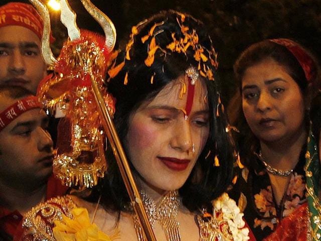 The police had filed an affidavit before a division bench of justices VM Kanade and Shalini Phansalkar-Joshi in reply to a PIL by advocate Falguni Brahmbhatt seeking FIR against Radhe Maa alleging obscenity, and police inaction on her complaint. (File photo) The police had filed an affidavit before a division bench of justices VM Kanade and Shalini Phansalkar-Joshi in reply to a PIL by advocate Falguni Brahmbhatt seeking FIR against Radhe Maa alleging obscenity, and police inaction on her complaint. (File photo)