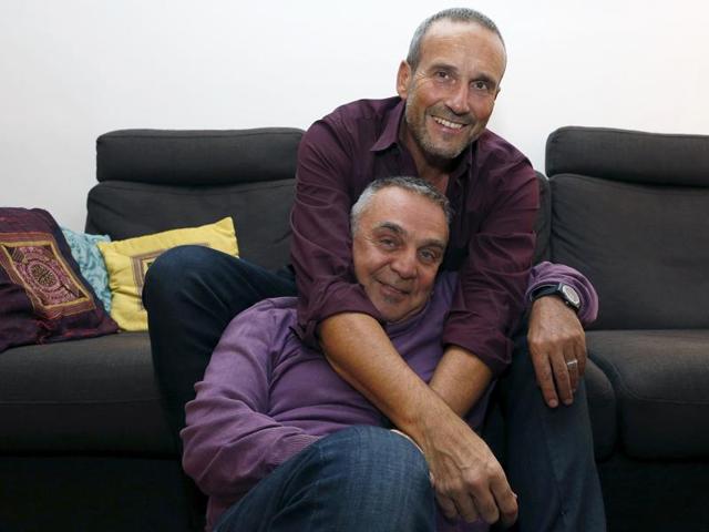 Rosario Murdica (bottom) and Gianni Finocchietti (top) pose in their house in Rome October 2, 2015. Murdica and Finocchietti always wanted to get married in Italy, but after 30 years together they lost hope of ever tying the knot in their home country and instead said their vows in Portugal. (Reuters Photo) Rosario Murdica (bottom) and Gianni Finocchietti (top) pose in their house in Rome October 2, 2015. Murdica and Finocchietti always wanted to get married in Italy, but after 30 years together they lost hope of ever tying the knot in their home country and instead said their vows in Portugal. (Reuters Photo)