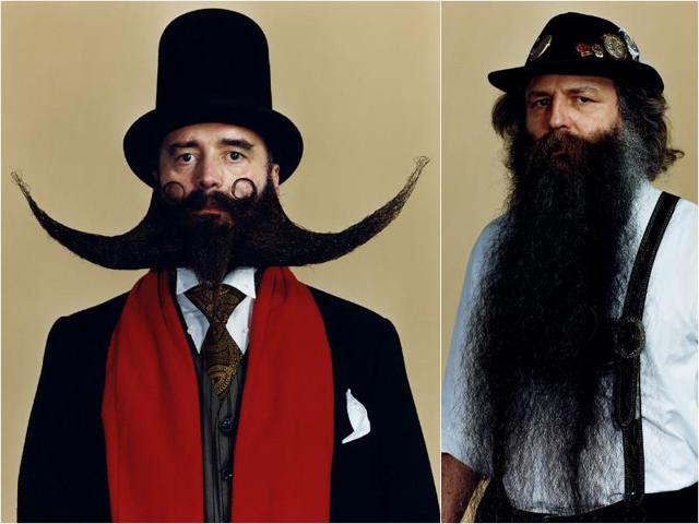 This year, men competed in 16 different categories organized into three groups: mustache, partial beard and full beard. (worldbeardchampionships.com)