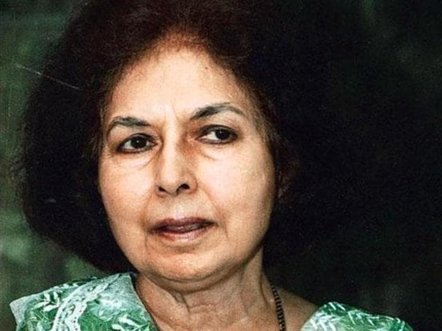 Nayantara Sahgal, the niece of India’s first PM Jawaharlal Nehru, returned her Sahitya Akademi Award she received in 1986.(HT File Photo)