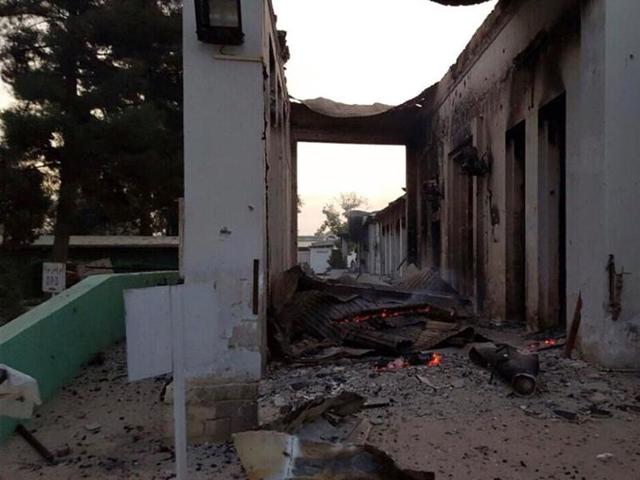 The burnt Doctors Without Borders hospital is seen after an explosion in the northern Afghan city of Kunduz, on October 3, 2015. (AP Photo) The burnt Doctors Without Borders hospital is seen after an explosion in the northern Afghan city of Kunduz, on October 3, 2015. (AP Photo)