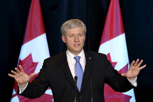 Canada's Prime Minister Stephen Harper speaks during a news conference on the Trans-Pacific Partnership (TPP) trade agreement in Ottawa. The deal will create the world’s largest free trade area. (REUTERS Photo) Canada's Prime Minister Stephen Harper speaks during a news conference on the Trans-Pacific Partnership (TPP) trade agreement in Ottawa. The deal will create the world’s largest free trade area. (REUTERS Photo)