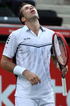 Czech Republic's Radek Stepanek reacts after losing a point against Stan Wawrinka. (AP Photo) Czech Republic's Radek Stepanek reacts after losing a point against Stan Wawrinka. (AP Photo)