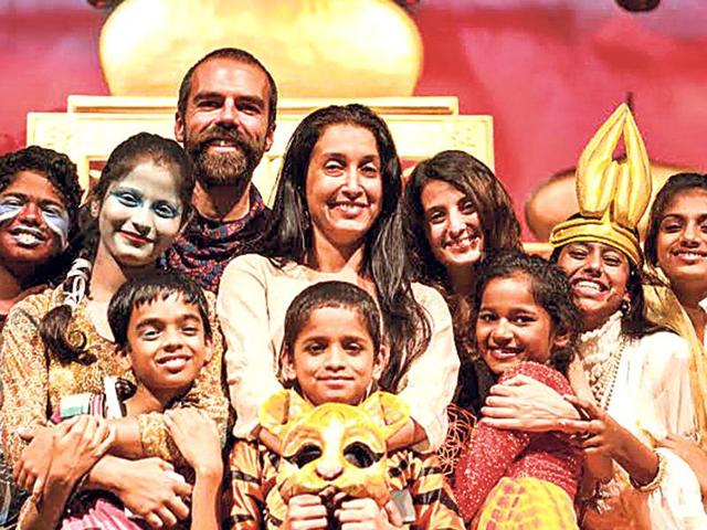 Shaheen Mistri (centre) who founded Teach For India, with underprivileged children during a musical performance recently(File Photo) Shaheen Mistri (centre) who founded Teach For India, with underprivileged children during a musical performance recently(File Photo)