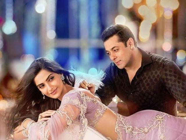 Salman and Sonam on the poster of their upcoming movie. 